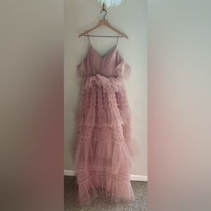 Say yes to the Prom‎ pink tulle tiered full length prom dress size 5